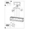 Lámpara Colgante Lineal Eglo Córdoba Cobre 150x25x110cm 3xE27