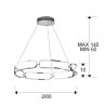 Lámpara Colgante Circular LED COLETTE Schuller CROMO 65W 3000K