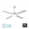 Ventilador de Techo Fabrilamp Hupe Motor DC Blanco 18W 2350lm LED CCT