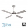 Ventilador de Techo Fabrilamp Hupe DC Níquel Palas Haya/Plata 18W CCT