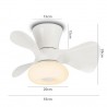 Ventilador de Techo LED P&B Dubi Blanco Motor DC Bluetooth