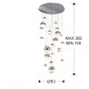 Lámpara Colgante LED Sphere Schuller 27 Luces 3000K Máx 3 metros