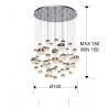 Lámpara Colgante LED Sphere Schuller 55 Luces 3000K Máx 3 metros