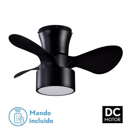 Ventilador de Techo Fabrilamp KOS DC Negro 24W 2390lm CCT