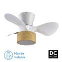 Ventilador de Techo Fabrilamp KOS DC Blanco/Haya 24W 2390lm CCT