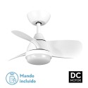 Ventilador de Techo Fabrilamp Pirdo DC Blanco 24W 2400lm CCT