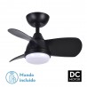 Ventilador de Techo Fabrilamp Pirdo DC Negro 24W 2400lm CCT