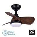 Ventilador de Techo Fabrilamp Pirdo DC Negro/Marrón 24W 2400lm CCT