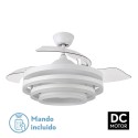 Ventilador de Techo LED Retráctil Kai Motor DC Blanco