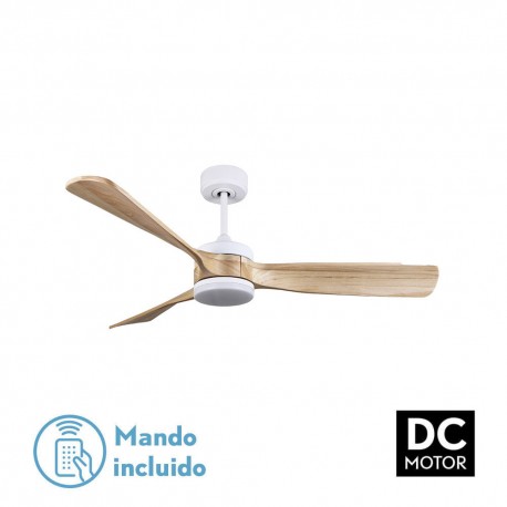 Ventilador de Techo Fabrilamp Oriente DC Blanco/Haya 26W 2950lm CCT