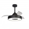 Ventilador de Techo Retráctil Mantra Coin Fan Mini LED Negro Ø 43cm