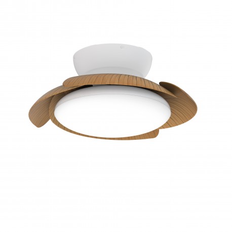 Ventilador de Techo Retráctil Mantra Aloha LED Blanco/Madera Ø 52cm