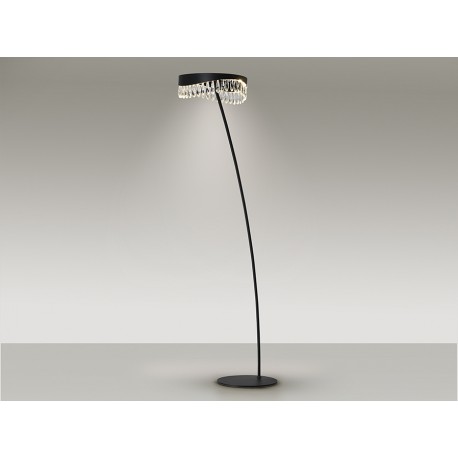 Lámpara de Pie Selene Schuller Negro/Cristal LED 20W