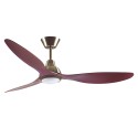 Ventilador de Techo Interlusa Delfos Cuero/Cerezo DC 3 Aspas Ø132cm