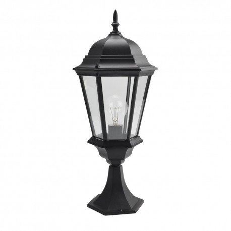 Farol Sobremuro Exterior Regulus Negro IP44 1xE27