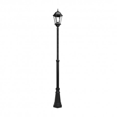 Farola Exterior Regulus Negro IP44 1xE27 230x25cm