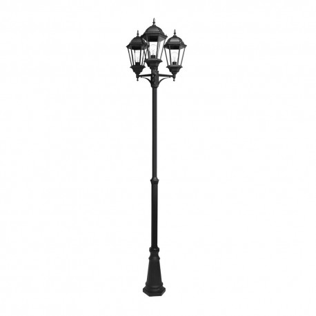 Farola Exterior Regulus Negro IP44 3xE27 230x60cm