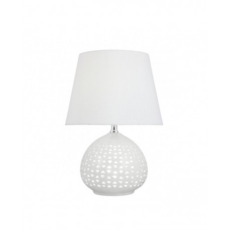 SOBREMESA CERAMICA MORGAN BLANCO 2 X 60W E-27