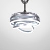 Interlusa Sfera Argent Ventilateur de Plafond Rétractable 4 Pales Ø108cm