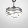 Interlusa Sfera Argent Ventilateur de Plafond Rétractable 4 Pales Ø108cm