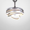 Interlusa Sfera Argent Ventilateur de Plafond Rétractable 4 Pales Ø108cm