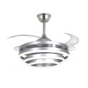 Interlusa Sfera Argent Ventilateur de Plafond Rétractable 4 Pales Ø108cm