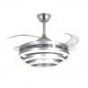 Interlusa Sfera Argent Ventilateur de Plafond Rétractable 4 Pales Ø108cm