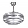 Interlusa Sfera Argent Ventilateur de Plafond Rétractable 4 Pales Ø108cm