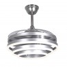 Interlusa Sfera Argent Ventilateur de Plafond Rétractable 4 Pales Ø108cm