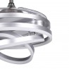 Interlusa Sfera Argent Ventilateur de Plafond Rétractable 4 Pales Ø108cm