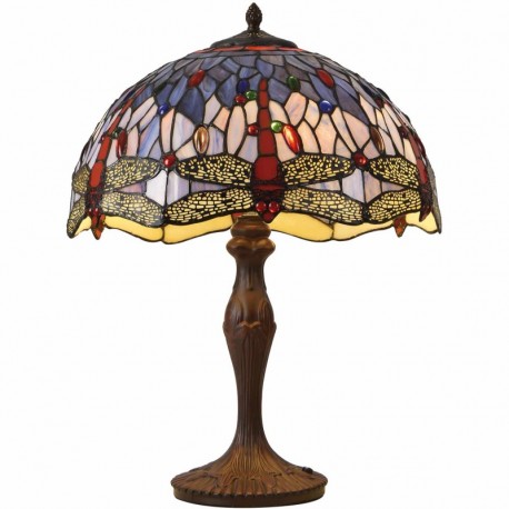 Lámpara de Sobremesa Tiffany Colección Libélula 2xE27 Ø40cm