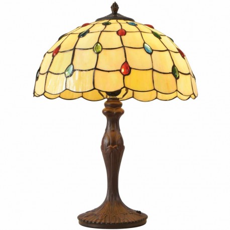 Lámpara de Sobremesa Tiffany Colección Perla 2xE27 Ø40cm