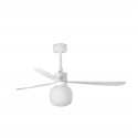 Ventilador de Techo Faro Amelia Ball DC 132cm Blanco LED 20W