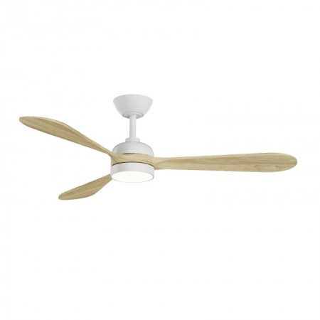 Ventilateur de plafond SULION Tonda Blanco DC Palas Light Wood 132cm