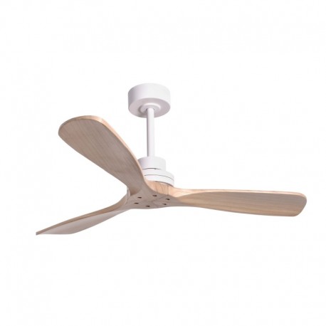 Ventilador de Techo Exterior Sulion Nati M Blanco DC IP44 Madera Clara