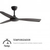 Ventilador de Techo Sulion LIA DC Negro 129cm 3 Palas