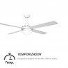 Ventilador de Techo Sulion Baloob Motor DC Blanco y Palas Blanco/Nogal