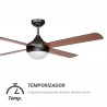 Ventilador de Techo Sulion Baloob DC Marrón y Palas Madera Clara/Oscura