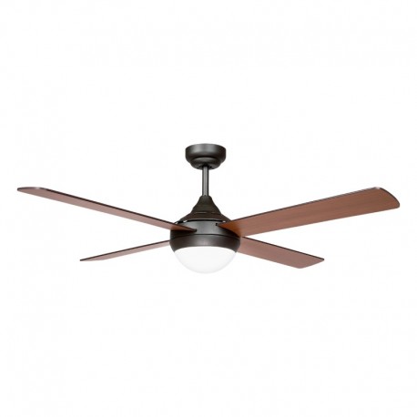 Ventilateur de plafond Sulion Baloob DC marron et pales en bois clair/foncé