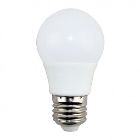 BOMBILLA ESFERICA LED 7W E-27 LUZ FRÍA 6000k 560lm