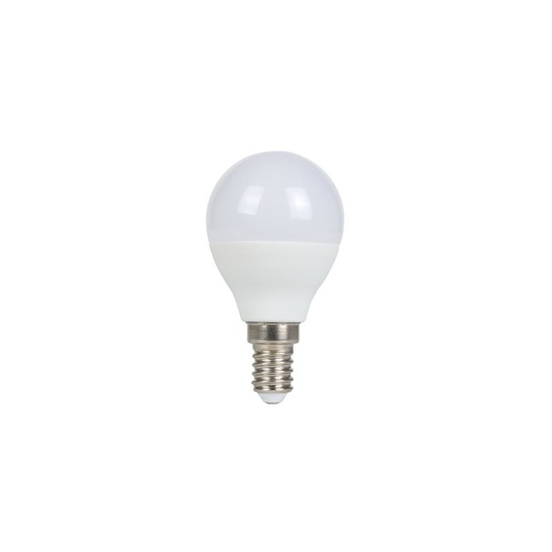 BOMBILLA ESFERICA LED 7W E-14 LUZ FRÍA 6000k 560lm