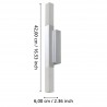 Aplique de Pared LED Eglo Alcudia Cromo 2x5.5W 3000K IP44