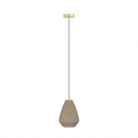 Lámpara Colgante Eglo Caprarola Crema/Oro 1xE27 Ø 20cm