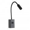 Aplique de Pared LED Capote Negro 3W 4000K Articulable y Orientable