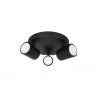 Plafón Circular de Focos Orientables Sale 3xGU10 Negro