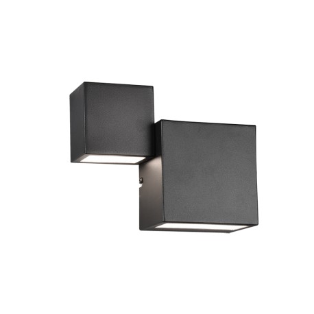 Aplique de Pared Led Trio Miguel Negro Mate 2x6W 3000k