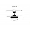 Ventilador de Techo Led Retráctil Isabella XL Motor DC Níquel