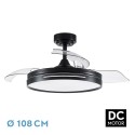 Ventilador de Techo Fabrilamp Micenas Negro Retráctil Ø108cm