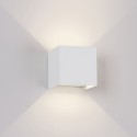 Aplique de Pared Exterior LED Mantra Davos Blanco Cuadrado Luz Neutra 12W
