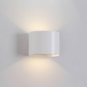 Aplique de Pared Exterior LED Mantra Davos Blanco Redondo Luz Neutra 12W